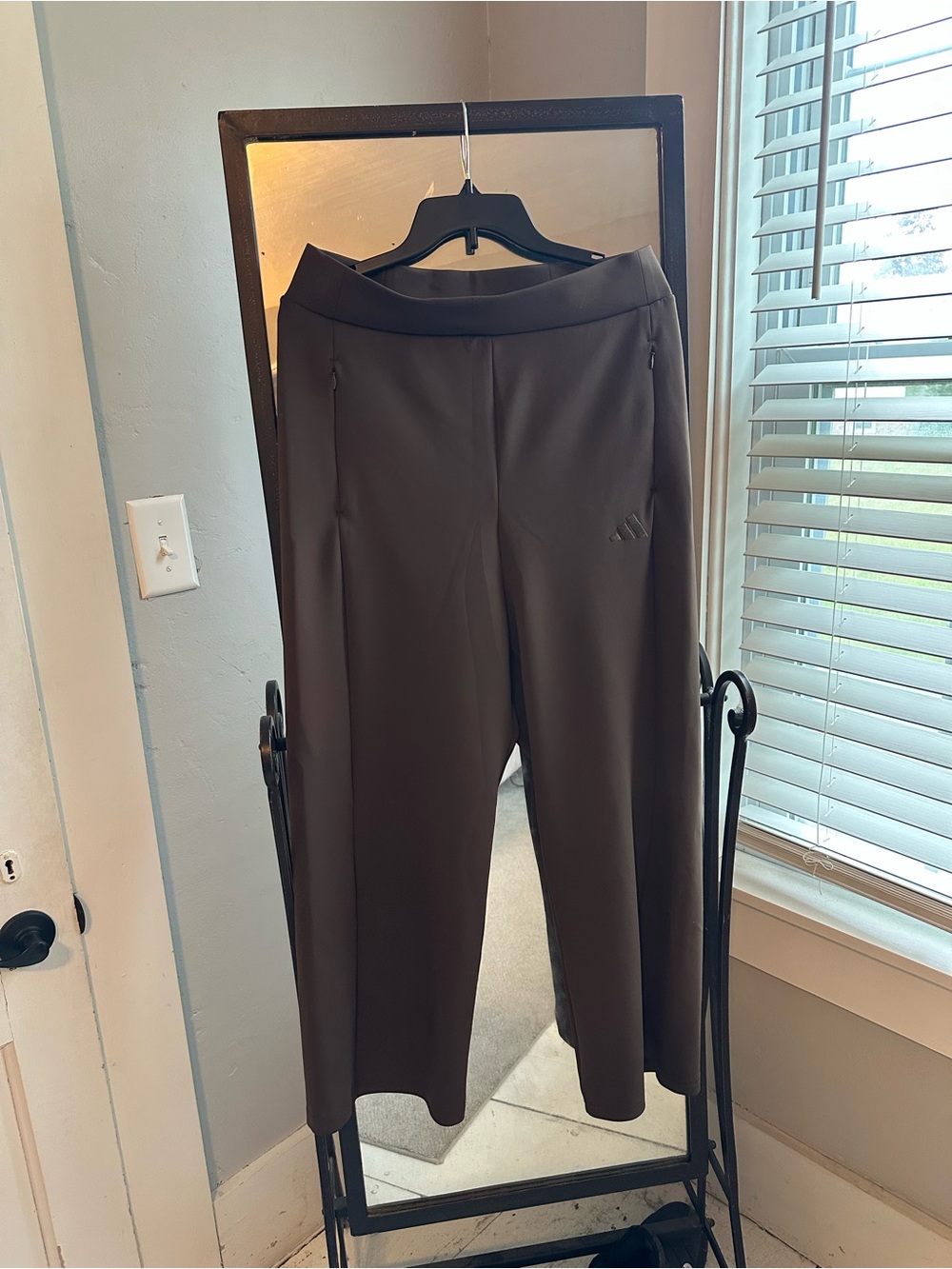Adidas Women’s Brown Stretch Wide-Leg Pants